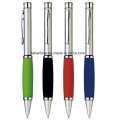 Logotipo personalizado Imprinted Metal Pen com aperto de borracha (LT-C239)